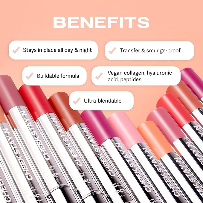 Sacheu Cheek STAY-N Liquid Blush for Cheeks — High Pigment, Buildable, Lightweight Cream Blush for Dewy & Radiant Flushed Cheeks — Long-lasting & Cruelty Free, Sugar & Spice Duo