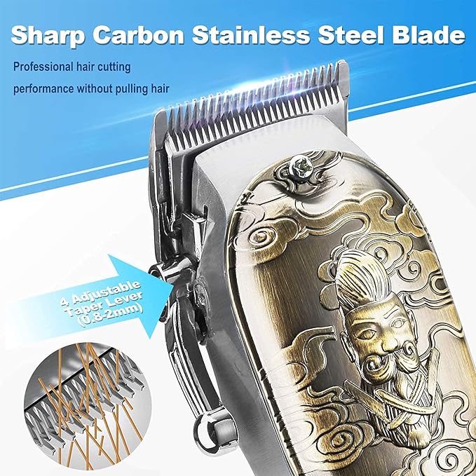 Professional Hair Clippers for Men, Clippers and Trimmers Set, Cordless Barber Clippers for Hair Cutting, Beard Trimmer Hair Cutting Kit with T-Blade Close Cutting Trimmer
