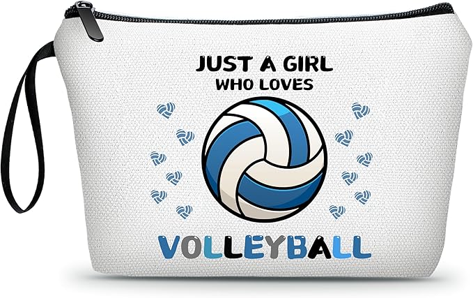 Volleyball Gifts,Volleyball Stuff,Volleyball Senior Night Gifts,Travel Makeup Bag,Birthday Gifts for Women,Gifts for Volleyball Players,Make Up Bags for Women,Gifts for Teen Girls