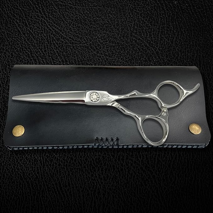 Set of Professional Hair Cutting Scissors in VG-10 Japan Steel - Includes Hair Cutting Scissors, Thinning Shears and Leather Case - Heritage for Master Stylists (6.0 Inch)