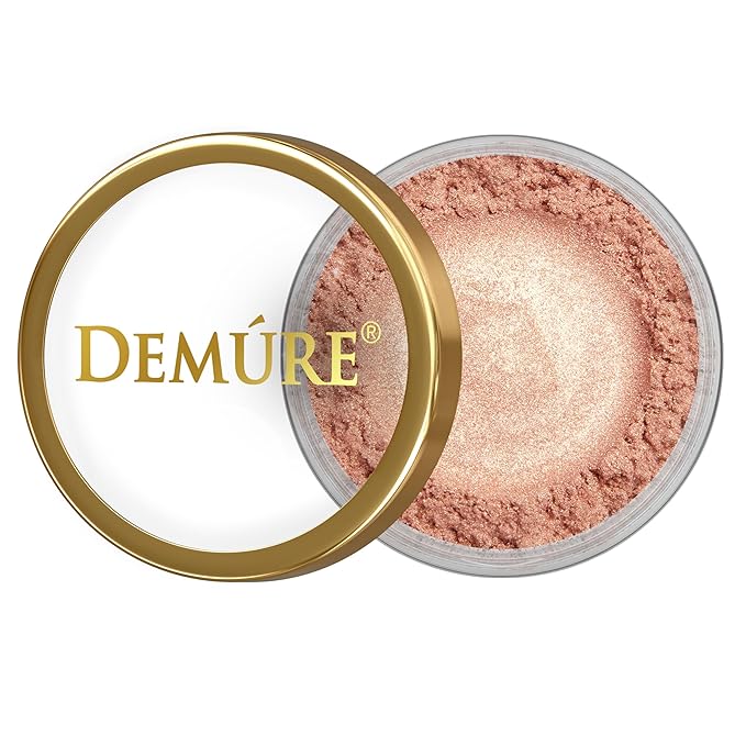 Demure Mineral Make Up (Golden Coral) Eye Shadow, Shimmer Eyeshadow, Loose Powder, Glitter Eyeshadow, Eye Makeup, Professional Makeup
