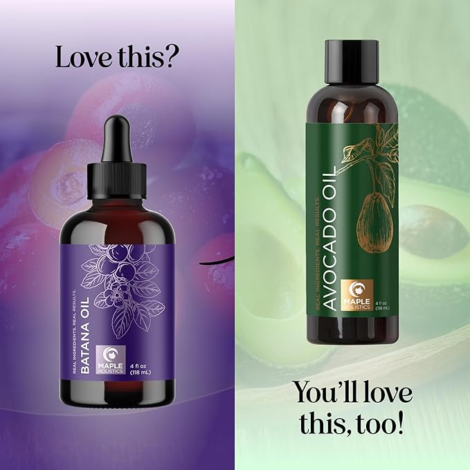 Pure Batana Oil for Hair Growth - Cold Pressed Unrefined Batana Oil for Hair Skin & Nails - Moisturizes & Nourishes to Support Radiance - Vegan Non-GMO Hexane Free Dermatologist Tested (4 Fl Oz)
