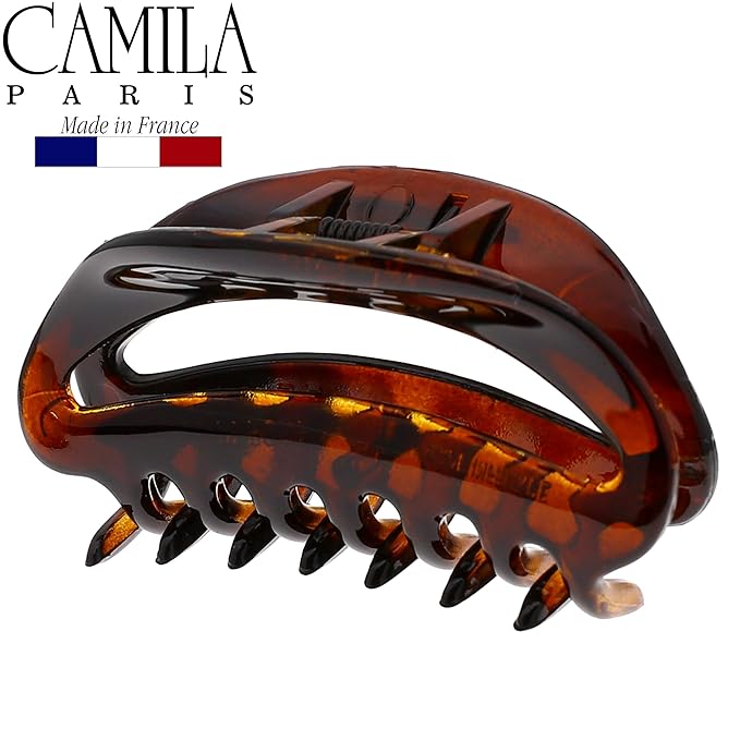 Camila Paris NV23 French Hair Clip for Women, Tortoise Shell Girls Hair Claw Clip Jaw Fashion Durable Styling Hair Accessories for Women, Luxury Ladies Strong Hold No Slip Grip Clamp, Made in France