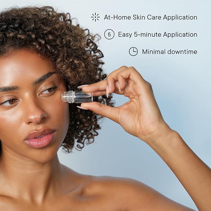 Qure Micro Infusion System for Face & Neck - Facial Moisturizing Essence, Even-looking tone, Serum for All Skin Types, Refreshed and Luminous Skin - 2-Month Supply
