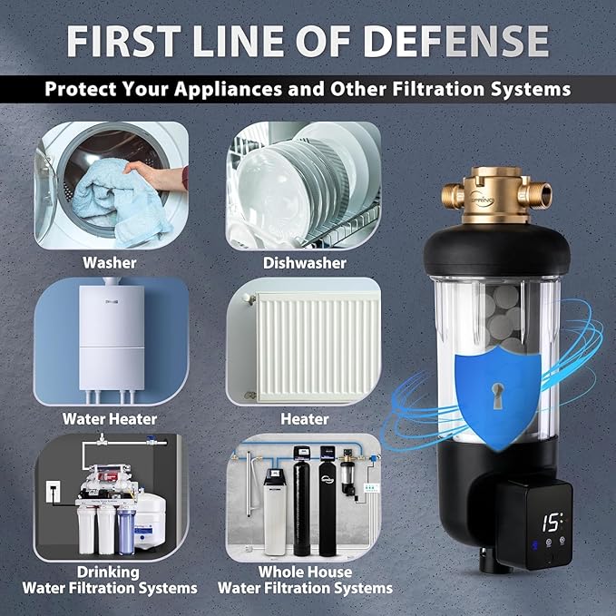 iSpring WSP100SL-ARJ, NSF Certified, Whole House Spin Down Sediment Water - Image 3