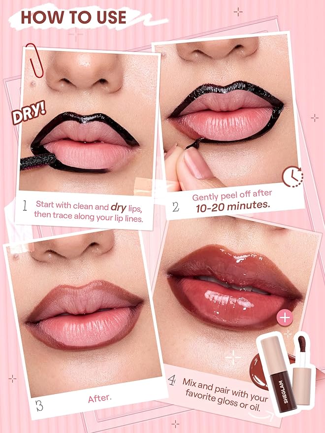 SHEGLAM Fall In Line Peel Off Lip Liner Stain Long Lasting Transfer-proof Nude Lip Tint-Brownie Points
