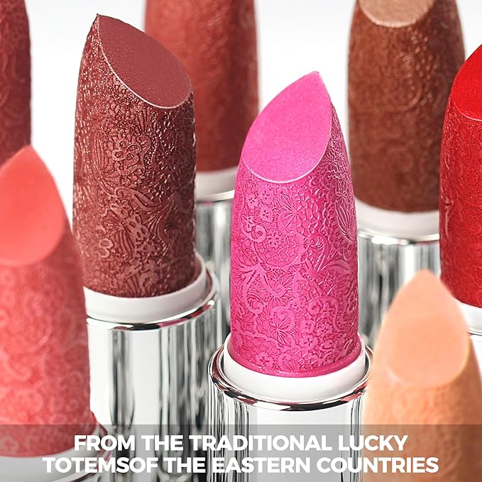 Anglicolor Glitter Metallic Coral Lipstick,High Impact Lipcolor,Lightweight Hydrating Formula Smooth and Non-Sticky,Orange Lipstick For Women,Full-Coverage Lip Makeup (05 BE HAPPY,4g)