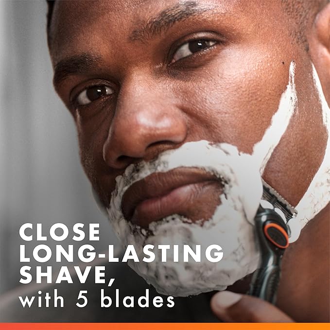 Gillette Fusion5 Power Razor Refills for Men, 10 Razor Cartridges, Larger Lubrication Strip, Precision Trimmer, 5-Blade Razor Blades for Close Shave