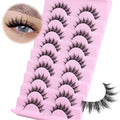 Manga Lashes Wispy False Eyelashes 3D Natural Eye Lashes Spiky Fake Lashes Anime Lashes Natural Look Chinese Makeup Lashes Pack by ALPHONSE