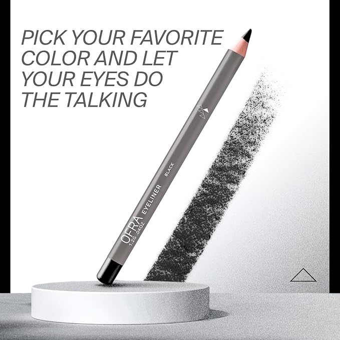 Ofra Eyeliner Pencil - Black | Precision Black for Bold, Long-Lasting Looks | Waterproof and Smudge-Proof Formula | Easy Glide Application for Intense Definition and All-Day Wear