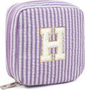 LETGO Preppy Stuff for Teen Girls, Gifts for Teen Girls Birthday Gifts Idea for Mom Her | Personalized Cute Makeup Bag for Girlfriend | 21st Birthday Gifts for Her Makeup Pouch Monogram Makeup Bag