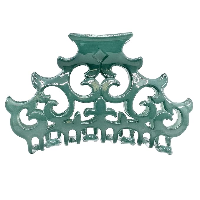 Camila Paris CP2403 French Hair Clip for Women, Large Green, Antique, Girls Hair Claw Clips Jaw Fashion Durable and Styling Hair Accessories for Women, Made in France