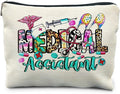 Medical Assistant Makeup Bag - Trendy Western Nurse Gifts, RN Cosmetic Bags Toiletry Bag for Women