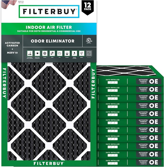 Filterbuy 12x30x1 Air Filter MERV 10 Odor & Allergy Defense by Filterbuy
