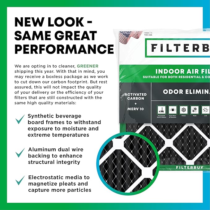Filterbuy 16x16x1 Air Filter MERV 10 Odor & Allergy Defense - Image 3