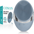 COSLUS Face Scrubber Facial Cleansing Brush: 5 Cleansing Modes Silicone Face Wash Scrubber for Men Beard Care, Sensitive Skin - Deep Cleansing & Gentle Exfoliating, Portable for Shower & Travel