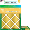 Filterbuy 13x20x1 Air Filter MERV 11 Superior Pet & Allergy Defense, by Filterbuy