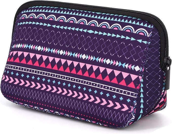 Cosmetic Bag Waterproof Neoprene Zipper Pouch Travel Portable Toiletry Makeup Bags Organizer Case for Women and Girls