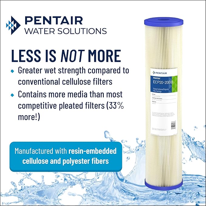 Pentair Pentek ECP20-20BB Big Blue Sediment Water Filter, Whole House Heavy - Image 3
