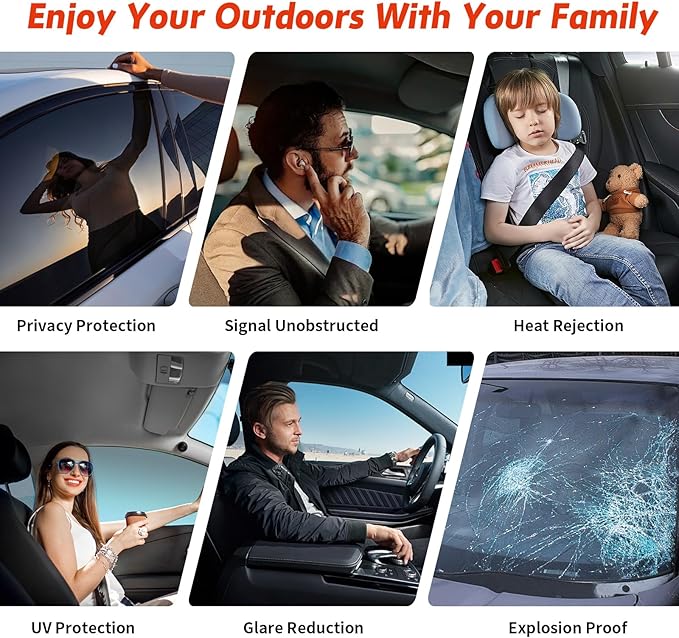Ceramic Nano Ceramic Window Tint for Cars, Automotive Auto Car Window Tint Film for Car Privacy Film, VLT 20% Percent, Blocks UV/IR Rays, Heat/Glare, 30in-15ft