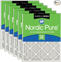 Nordic Pure 12x20x1 Pleated Air Filters MERV 13 Plus Carbon 6 Pack by NordicPure