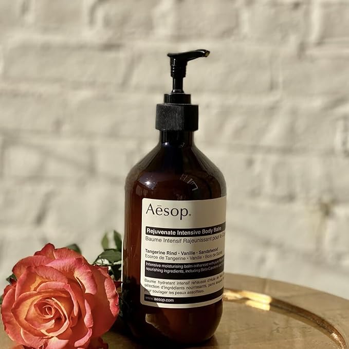 Aesop Rejuvenate Intensive Body Balm | Deeply Hydrate with Macadamia Nut Oil & Aloe Vera | Citrus, Vanilla, Woody Scent | 500 mL / 16.9 fl oz