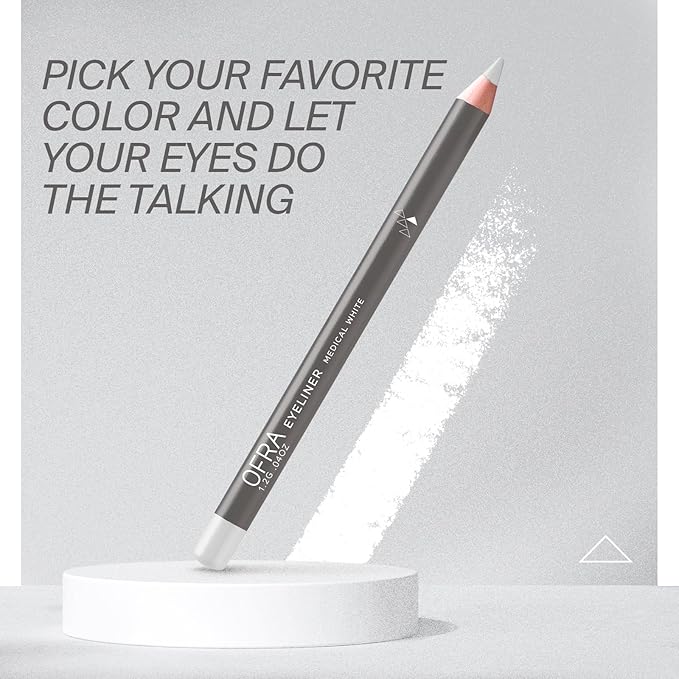Ofra Eyeliner Pencil - Medical White | Precision White for Bold, Long-Lasting Looks | Waterproof and Smudge-Proof Formula | Easy Glide Application for Intense Definition and All-Day Wear