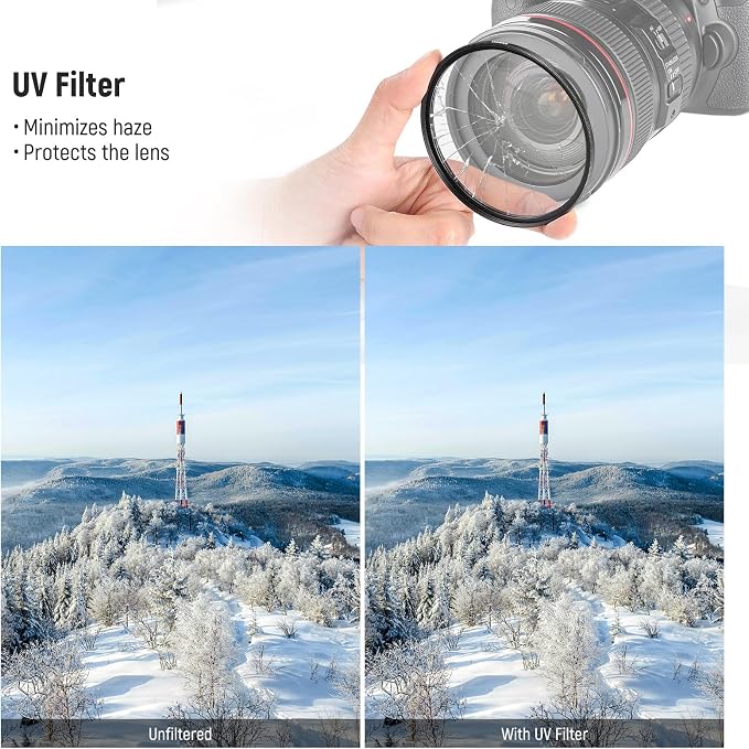 NEEWER 67mm UV/CPL/ND Lens Filter Kit, UV Protection + Circular Polarizing + - Image 5
