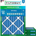 Filterbuy 15x20x2 Air Filter MERV 13 Optimal Smoke & Allergy Defense, by Filterbuy
