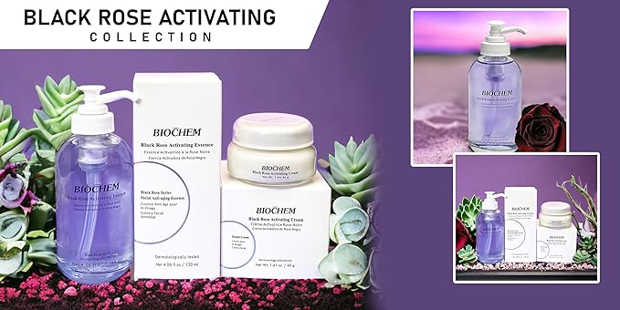 BIOCHEM Black Rose Activating Essence - 4.06 fl. oz / 120 ml, Hydrating & Anti-Aging Facial Essence with Luxurious Formula for Skin Radiance, Serum-Like Tesxture, Firm & Resilient Skin