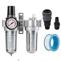NANPU 1/2" NPT Air Filter Pressure Regulator Lubricator Dryer Gauge Kit by NANPU