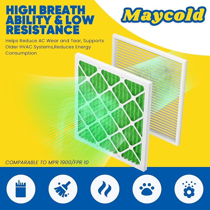 Maycold MERV 13 14x18x1 Air Filter, High-Efficiency Pleated AC & Furnace Filters - Image 2