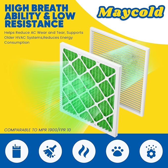 Maycold MERV 13 10x20x1 Air Filter, High-Efficiency Pleated AC & Furnace Filters - Image 2
