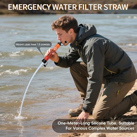 Straw Water Filter 8 Pack – Outdoor Camping & Hiking Survival Gear Kit - Image 5