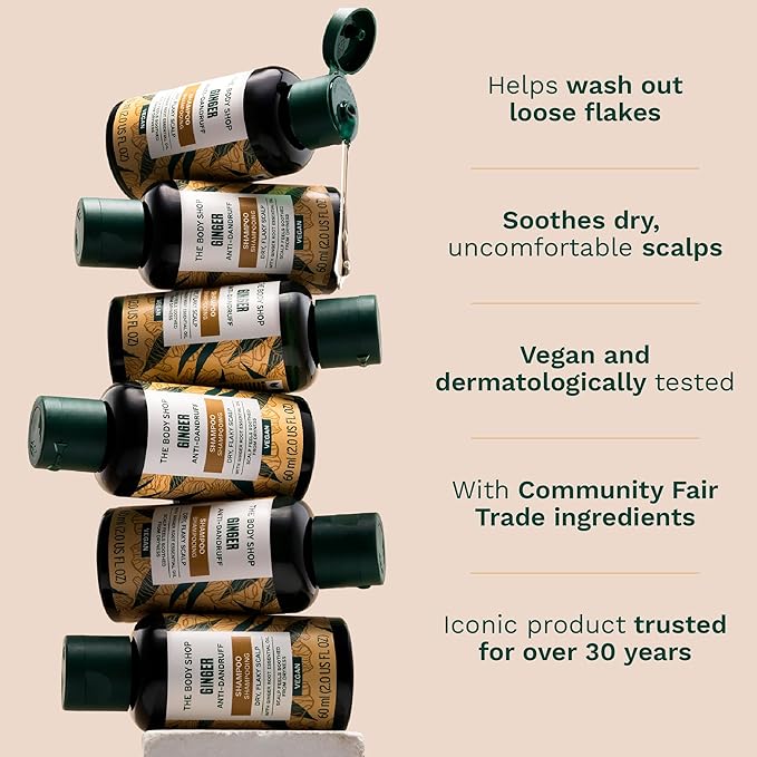 The Body Shop Ginger Scalp Care Conditioner, Fine, Weak Hair, With Silk Protein, Reduces Friction When Brushing, Vegan | 400 mL / 13.5 Oz