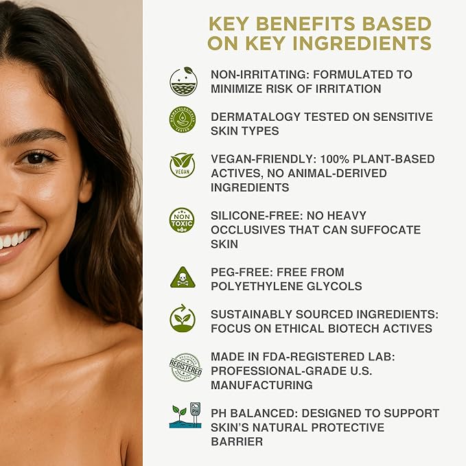The New Skin Care by PowerV | Plant Stem Cells | Astaxanthin + Beta-Glucan Anti-Aging Barrier Serum with Ceramides and Squalane, Fragrance-Free, Hydrating, for Sensitive & All Skin Types 30 ML