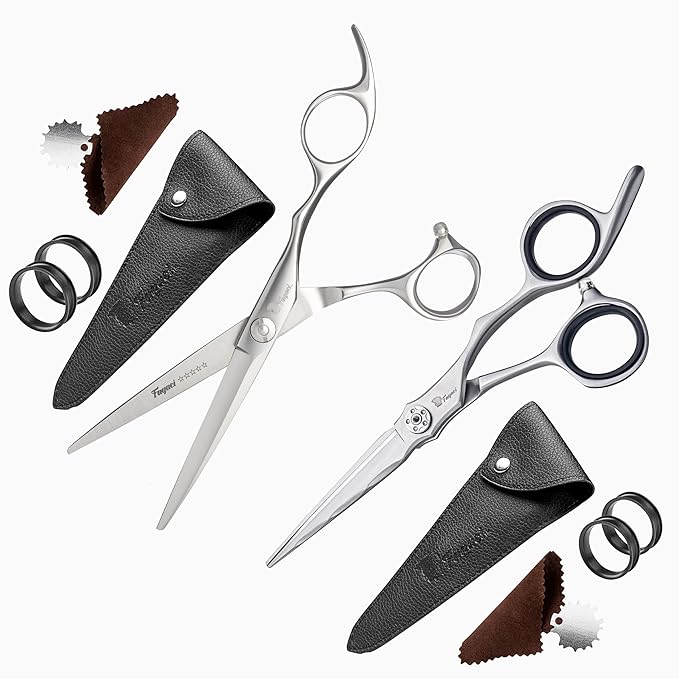 Fagaci Professional Hair Cutting Scissors 6” Japanese Steel for Ultra-Precise Cuts, Razor Sharp Blades Hair Scissors for Women & Men, Extreme Durability Hair Shears, Hair Cutting Barber Scissors