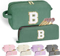 YOOLIFE Initial Travel Makeup Bag Cosmetic Bag - Teen Girl Gifts Trendy Stuff Friend Birthday Gifts for Women Teen Girl Kids