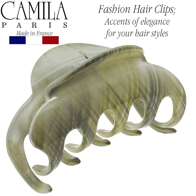Camila Paris CP3217 French Hair Clip for Women for Thick Hair for Long Curly Wavy Hair, Large, Girls Hair Claw Clips Jaw Styling Hair Accessories for Women, Strong Hold No Slip Grip, Made in France