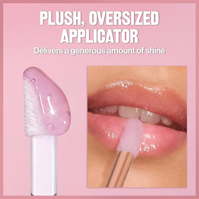 REVLON Super Lustrous Glimmer Lip Oil, Moisturizing & Tinted, Shiny Finish, Made with Plant-Based Squalane, 010 Wined Down, 0.13 fl oz