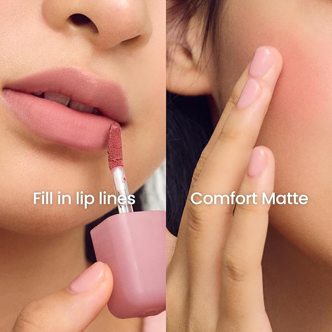 COLORGRAM NUDE BLUR TINT 15 LIGHT APRICOT | Soft Velvet Matte Liquid Lipstick & Cheek Tint | Lightweight Blurring Tint for a Smooth & Airbrushed Finish | Long-Lasting & Non-Sticky Formula