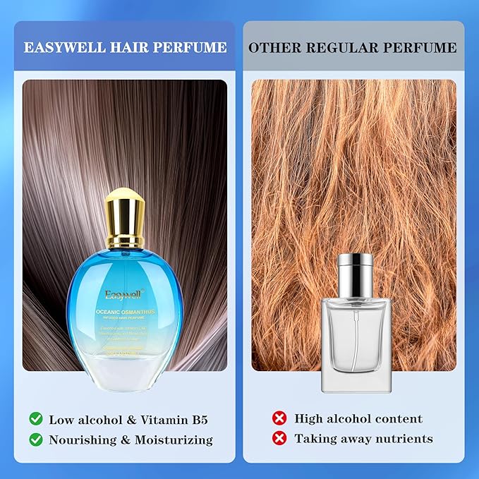 Hair Perfume for Women, Eau De Toilette Spray with Vitamin B5, Moisturizing & Nourishing Hair, Clean Fragrances Hair Spray Women, Daily Hair Repair Mist, Oceanic Osmanthus, 2.5 fl oz