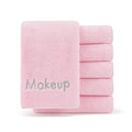 Arkwright Makeup Towels - Pack of 6 - Ultra Soft & Gentle Microfiber Coral Fleece Washcloth Face Make Up Remover, Reusuable Eraser Cloth Essentials for Hosts & Artists, 13 x 13 in, Pink