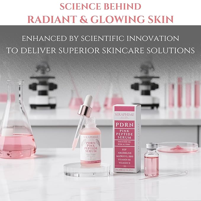 PDRN Pink Peptide Serum with Salmon DNA, EGF, Argireline & Matrixyl 3000 – Pink PDRN Serum Skin Care for Glowing Skin – Anti-Aging, Hydrating, Brightening Skincare with Argireline Peptide Matrixyl
