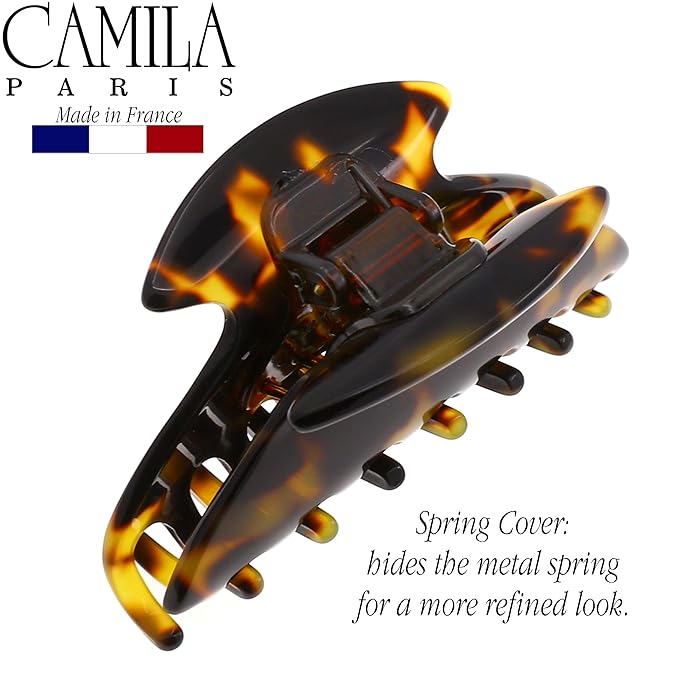 Camila Paris CP2470 French Hair Clip for Women, Small Handmade, Tokyo, Girls Hair Claw Clips Jaw Fashion Durable Styling Hair Accessories for Women, Strong Hold No Slip Grip. Made in France
