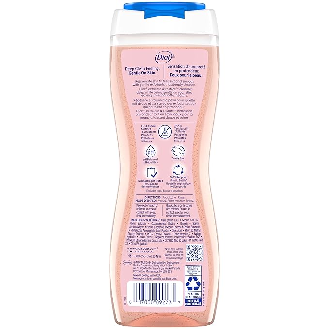 Dial Body Wash, Exfoliate & Restore Himalayan Salt, 16 fl oz, Pack of 11