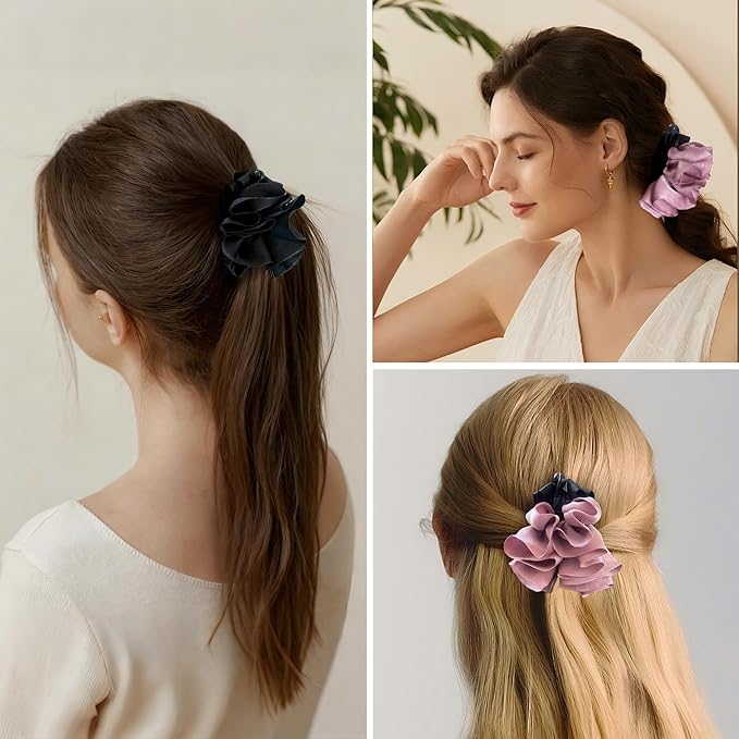Banana Hair Clip for Women Girl Accessories Flower no Crease Thin Curly Fine Long Claw Clips Decorations Ponytail non Slip Flower Hair Clips