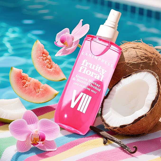 Perfume - No.8，Body Spray For Women（Eau De Perfum） Hair & Body Fragrance Mist，fruity aroma Vanilla Tune（Guava Nectar +Orchid +Vanilla） Perfumes For Women（3 fl oz）