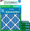 Filterbuy 20x24x2 Air Filter MERV 13 Optimal Smoke & Allergy Defense, by Filterbuy
