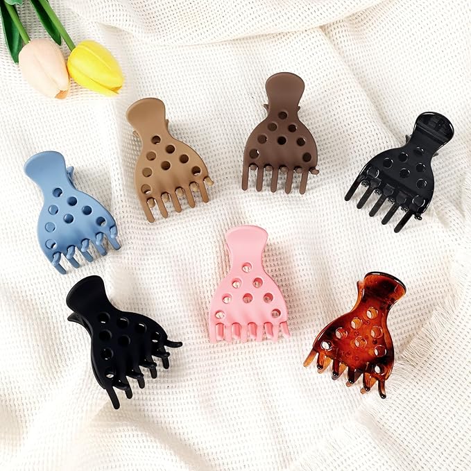 7Pcs Root Lifting Hair Clips for Thin Thick Curly Hair Volume Claw Clip Styling Volumizing Claw Clamps No Crease Bounce Curl Volume Root Clips Accessories Curl Keeper Claw Clip for Women Girls